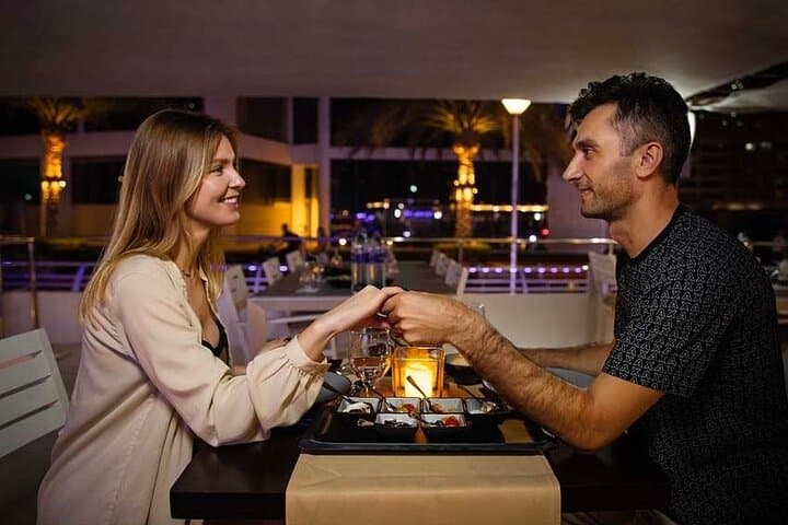 dubai-marina-luxury-dinner-cruise-nighttime-dhow-and-catamaran-experience photo 6