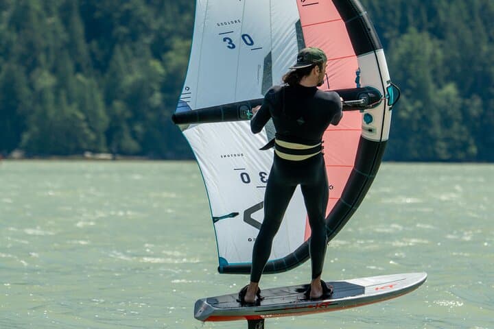 Boat-Assisted Wingfoiling Lessons in Squamish: Private Day Trip on Howe Sound photo 4