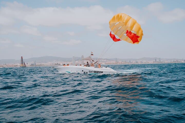 Soaring Over the Med: Parasailing in Barcelona from Port Olímpic