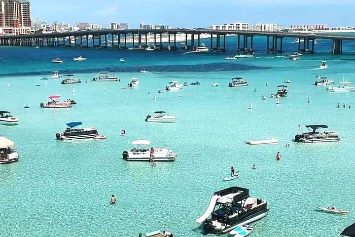 Private Captained Pontoon to Crab Island — Destin Pontoon Charter & Dolphin Cruise photo 2