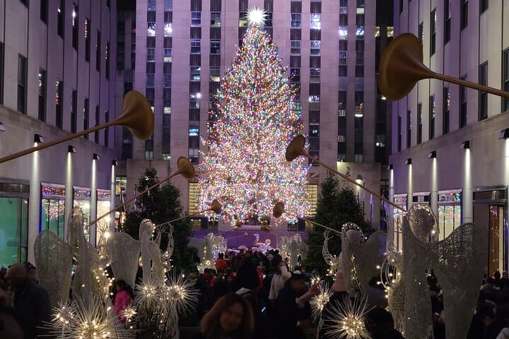 NYC Holiday Walking Tour: 5th Avenue Lights, Rockefeller Tree & Bryant Park Winter Village