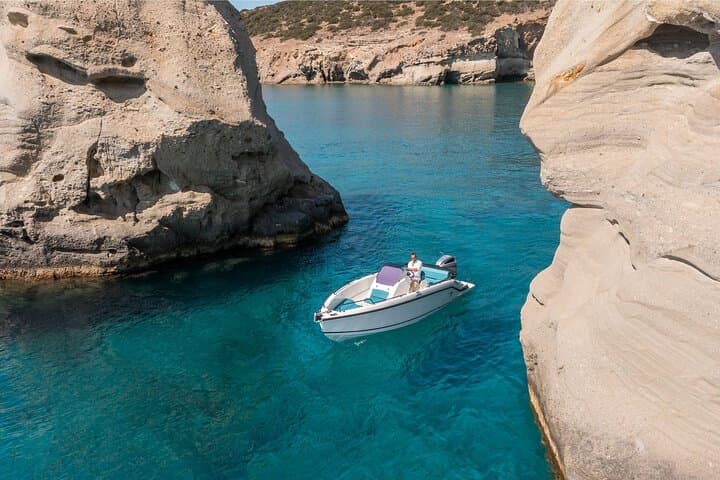 Private Boat Tour Around Milos: Kleftiko, Sarakiniko & Sykia Cave photo 6