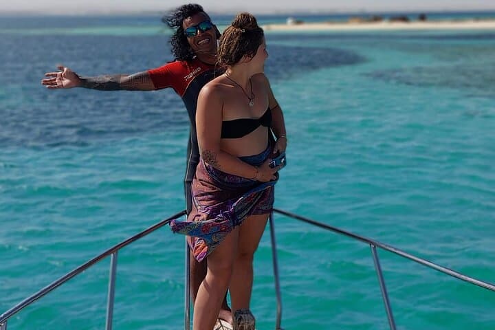 Private Glass-Bottom Boat Snorkeling to Paradise Island — 4-Hour Family Trip from Hurghada