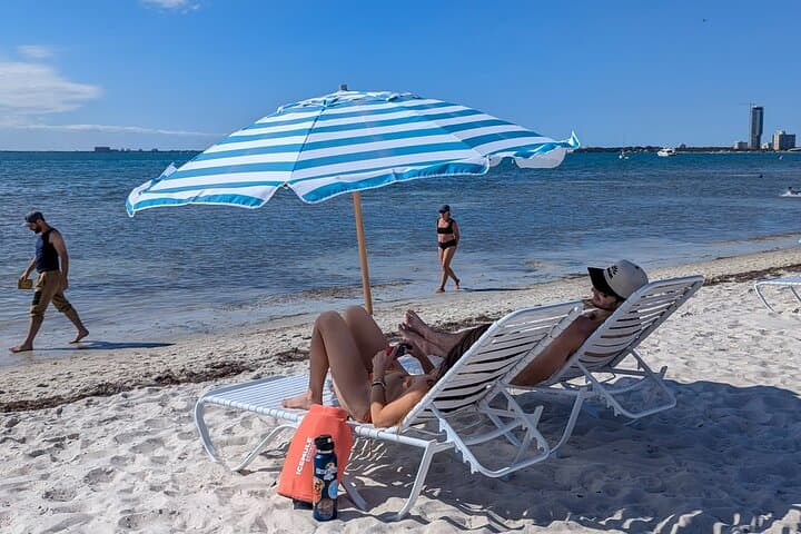 Miami Chair and Umbrella Rental on Biscayne Bay — Full-Day Beach Access & Sunset Views photo 1