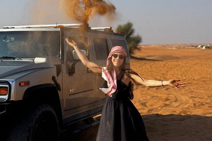 Dubai Hummer H2 Desert Safari with BBQ Dinner — Dune Bashing, Camels & Live Shows photo 5