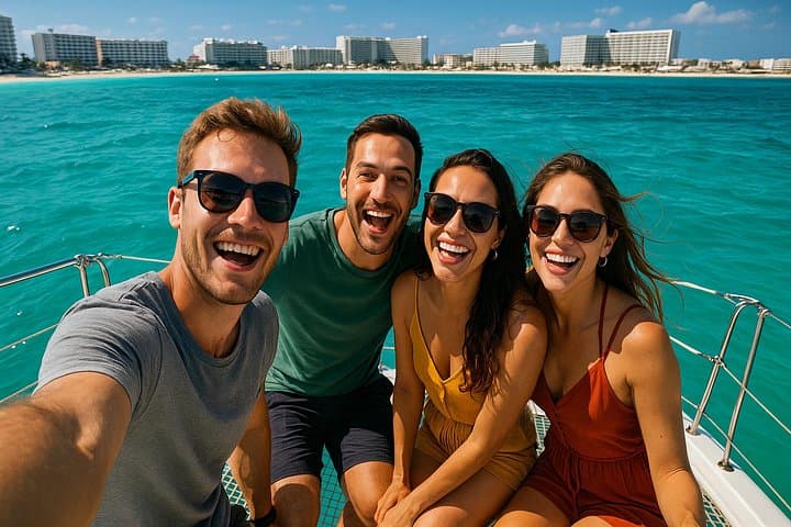 Catamaran to Isla Mujeres: Snorkel El Meco, Ice Bar & Open-Bar Day Trip from Cancun photo 1