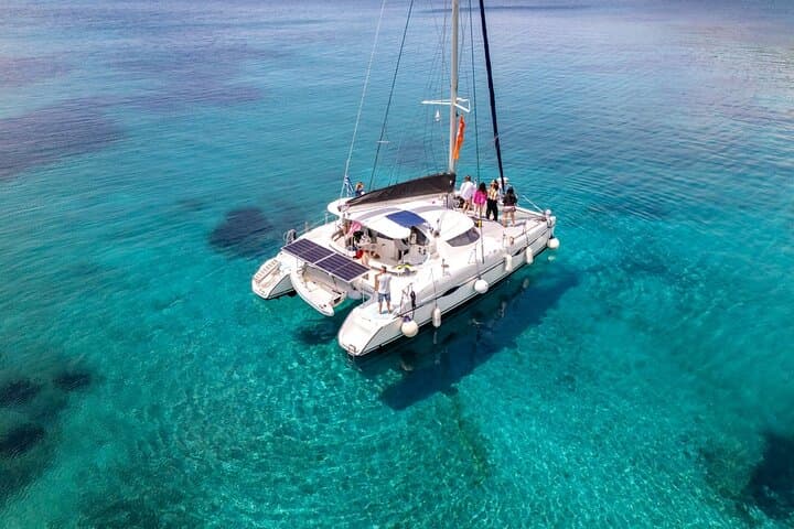 Sithonia Catamaran Day Cruise: Swim the Blue Lagoon & Hidden Coves