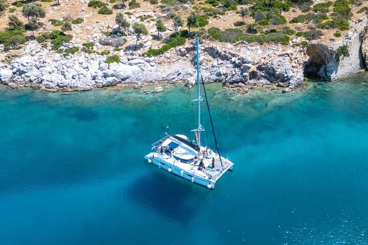 Sithonia Catamaran Day Cruise: Swim the Blue Lagoon & Hidden Coves photo 2