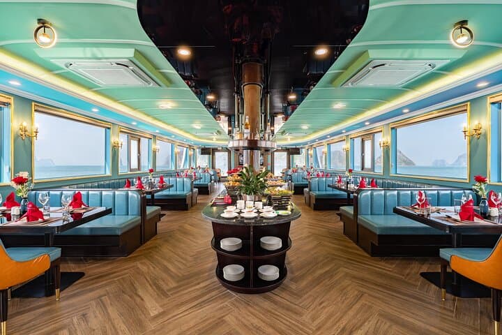 Luxury Day Cruise from Hanoi: Halong Bay Caves, Islands & Swim photo 3