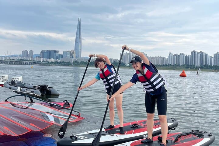 Guided Han River Paddling — Kayak & SUP Tour at Ttukseom Park, Seoul