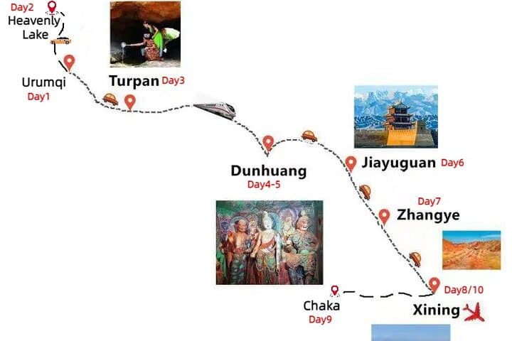 10-Day Silk Road Journey: Urumqi to Chaka via Dunhuang & Zhangye