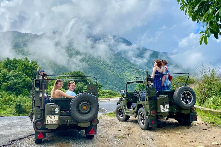 Hai Van Pass Jeep Tour from Da Nang: Swim Mo Waterfall & Lunch at Lang Co