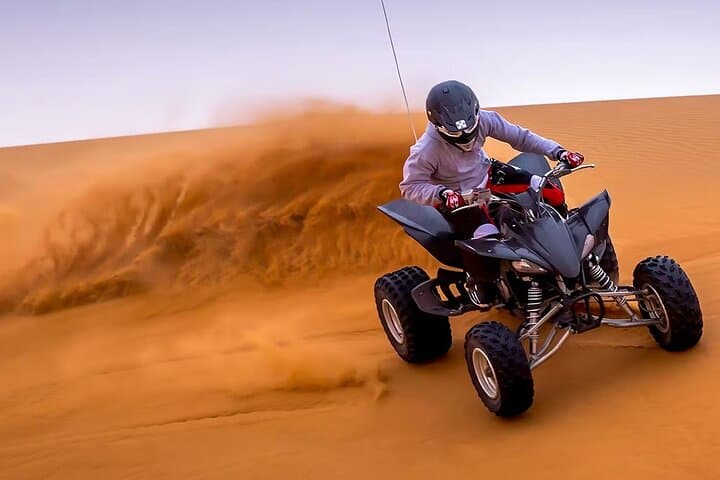 Dubai Evening Desert Safari: ATV Quad Bike, Dune Bashing & BBQ Under the Stars