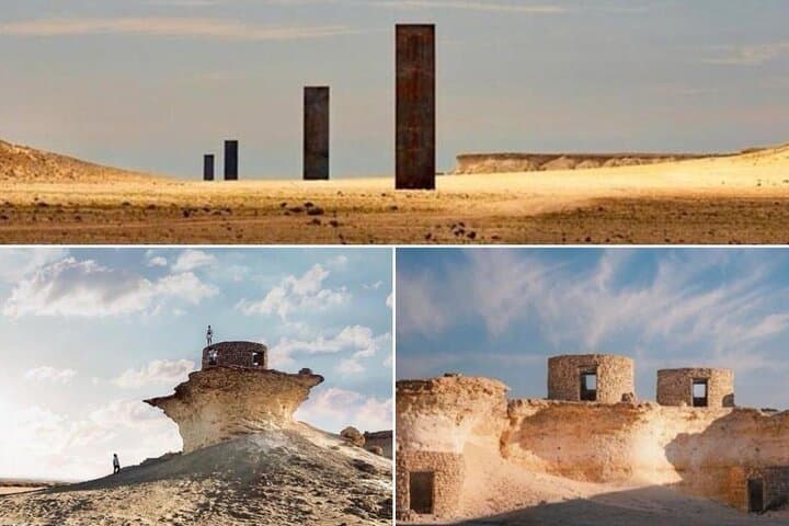 Doha West Coast Tour — Richard Serra Sculpture, Zekreet Fort & Mushroom Rock Formations