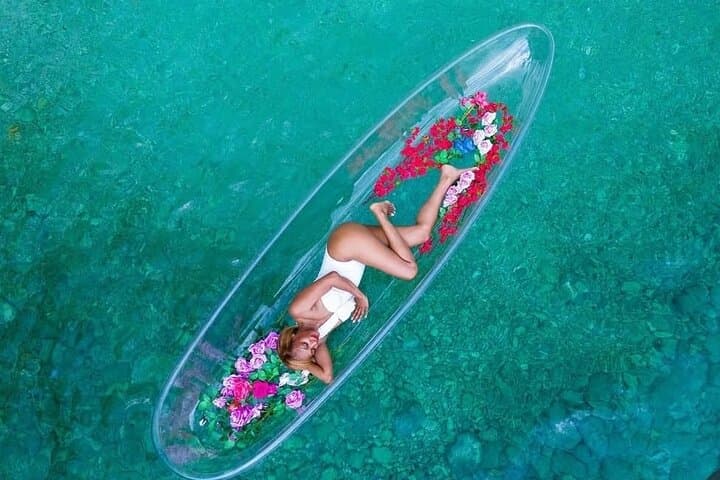 Montego Bay Clear Kayak Photoshoot: Private Clear-Boat Photography on Jamaica's Blue Coast