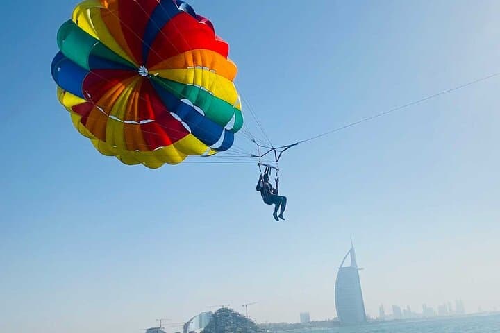 Soar Above Dubai Marina: Parasailing with Private Transfers photo 5