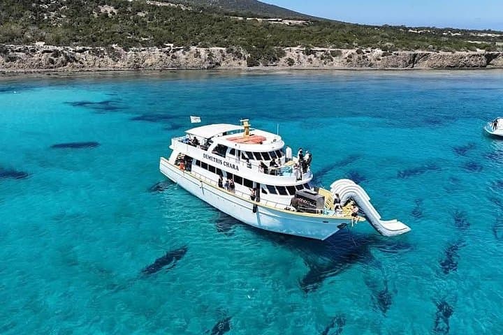 Blue Lagoon BBQ Cruise from Latchi: Demetris Chara Day Trip with Swim & Slide photo 3
