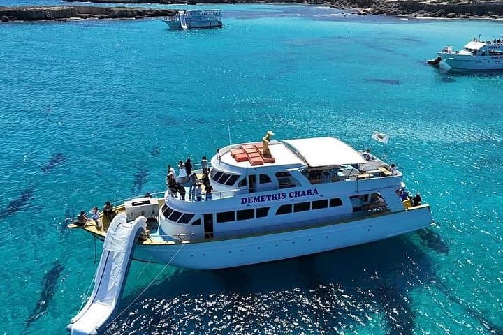 Blue Lagoon BBQ Cruise from Latchi: Demetris Chara Day Trip with Swim & Slide photo 4