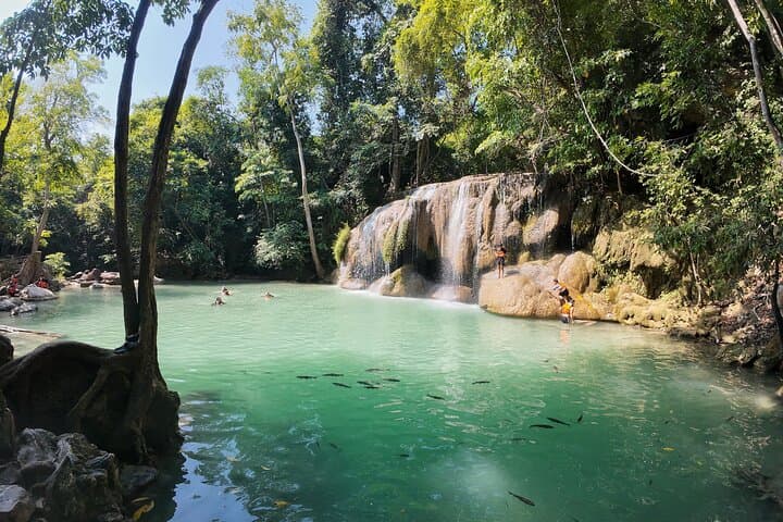 Erawan Waterfall, Hilltop Temples & Giant Rain Tree Day Tour from Kanchanaburi photo 2