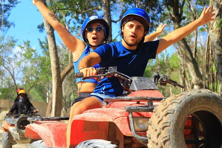 Riviera Maya Half-Day Jungle Adventure: ATVs, Ziplines & Cenote Swim