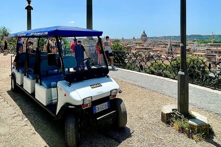 VIP Rome Golf Cart Tour & Trastevere Wine Tasting — Full Day Private Experience photo 1