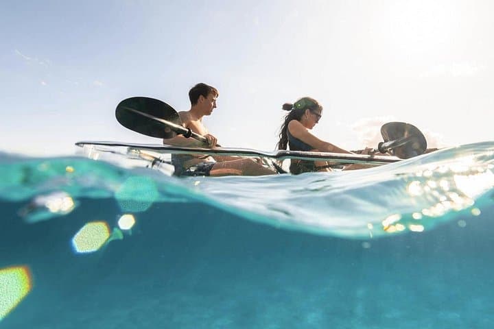 Transparent Kayak Tour in Addaia Bay, Menorca — Guided Sea Kayaking photo 1