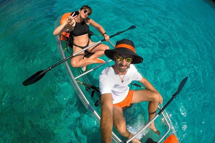 Transparent Kayak Tour in Addaia Bay, Menorca — Guided Sea Kayaking photo 2