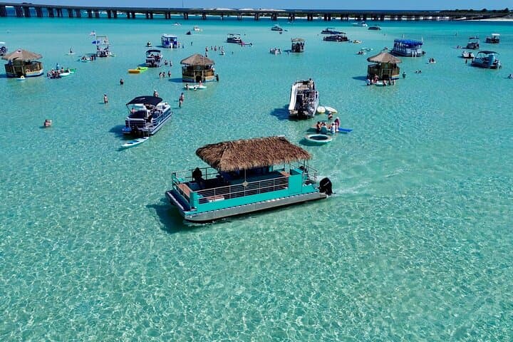 Private Crab Island 18-Passenger Tiki Pontoon Adventure from Destin photo 4