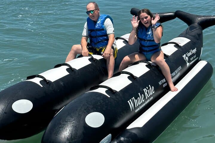 Orca Whale Inflatable Ride on South Padre Island — Tow-Behind Bay Adventure photo 2
