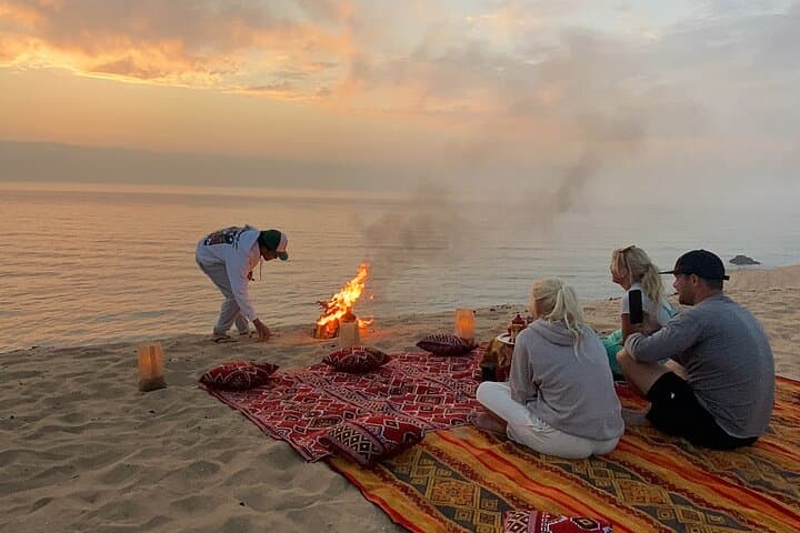 Sandboarding & Starry Dinner in Agadir Dunes: Timlalin Canyon to Ocean-View Sunset