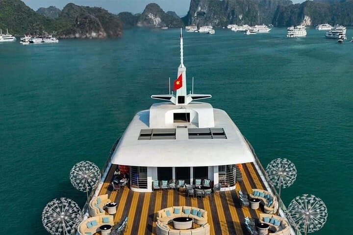 Luna Halong Bay Day Cruise: 5-Star Jacuzzi, Glass‑Bottom Pool & Scenic Stops photo 1