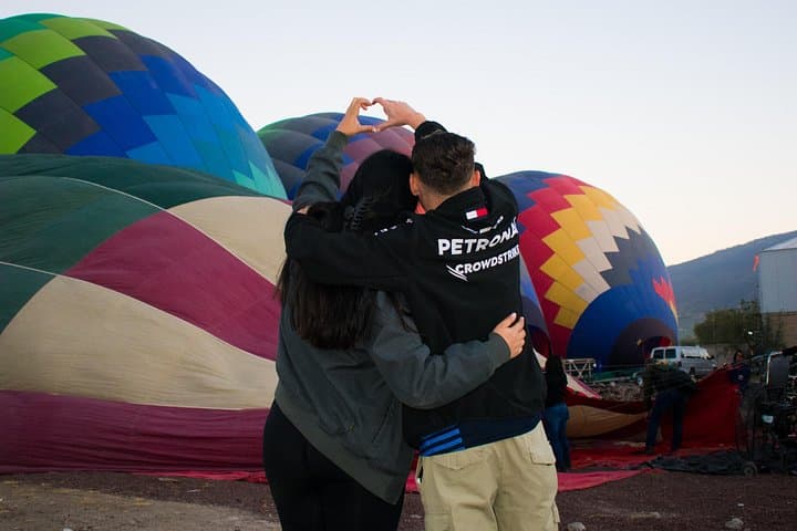 Sunrise Hot-Air Balloon Over Teotihuacan with Cave Breakfast and Craft Tasting photo 1