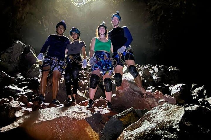 Rappel Inside Trillizos Volcano on Isabela Island — Galápagos Crater Descent Adventure photo 1