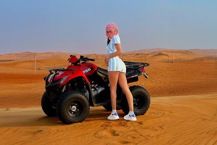 Red Dunes Quad-Bike Self-Drive and Camel Trekking Experience in Dubai photo 3