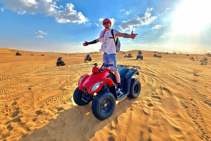 Red Dunes Quad-Bike Self-Drive and Camel Trekking Experience in Dubai photo 4