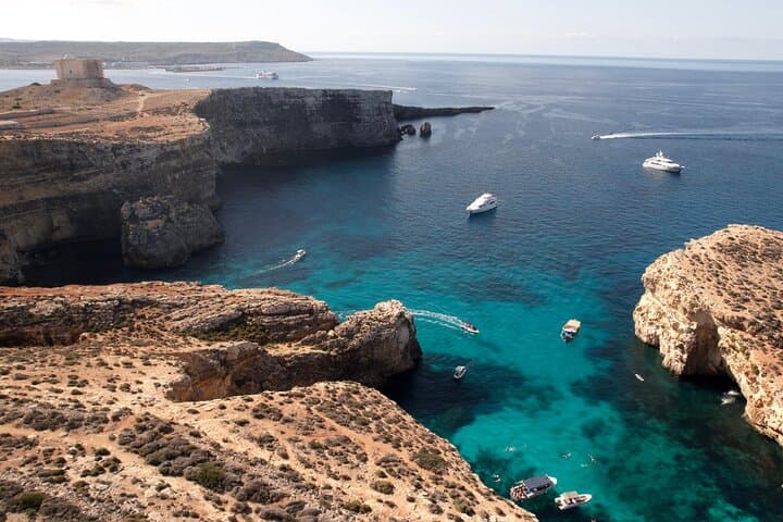Half-Day Comino Cruise: Blue Lagoon, Crystal Lagoon & Sea Caves from Ċirkewwa