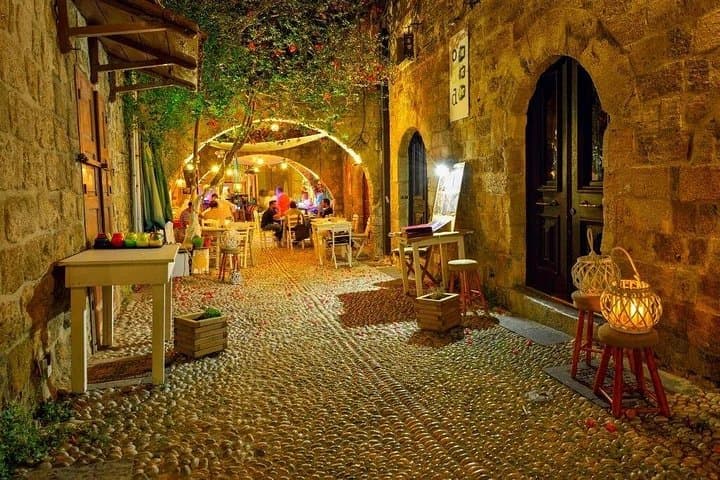 Private Rhodes Sunset and Night Lights Tour: Monte Smith to Old Town