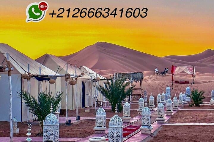 Merzouga Overnight Camel Trek: Luxury Glamping on Erg Chebbi