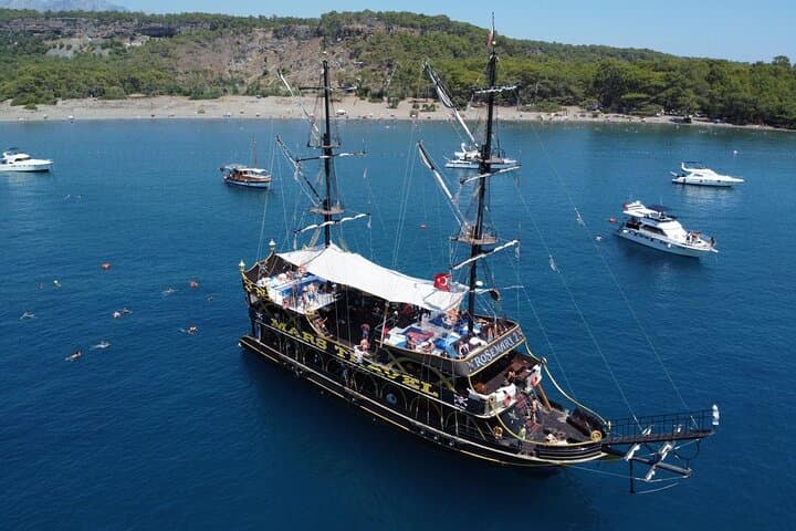 Kemer Pirate Boat Tour: Pirate Ship Cruise to Phaselis, Cleopatra & Paradise Bays photo 2