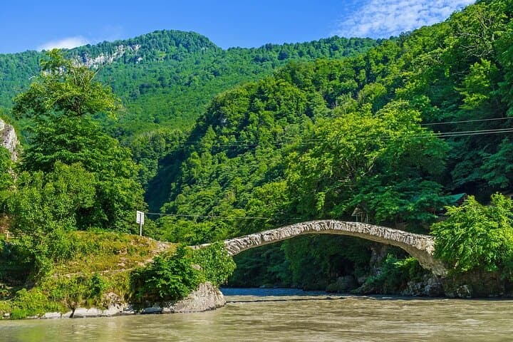 Mahuntseti Waterfall & Queen Tamar Bridge Tour with Wine Tasting from Batumi