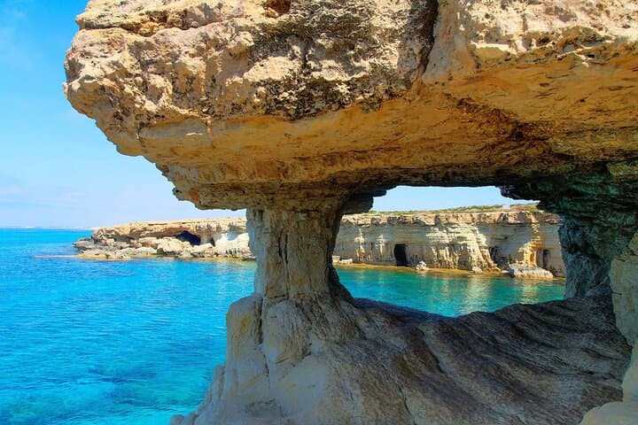 Cape Greco Sea Caves, Lovers' Bridge & Konnos Bay: Protaras Coastal Day Trip