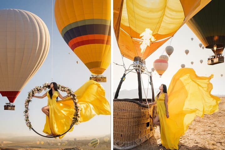 Cappadocia Sunrise Photoshoot with Hot Air Balloons — Private Göreme Session