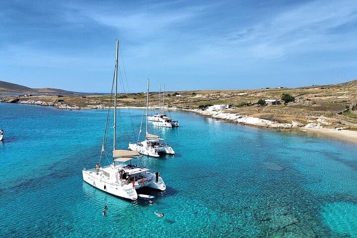Catamaran Day & Sunset Cruise to Delos & Rhenia — Meal, Drinks & Hotel Transfer photo 2