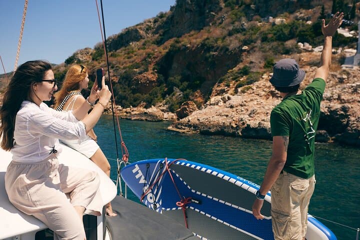 Private Catamaran Cruise from Nafplio — Hidden Beaches, Swimming & Nemea Wine photo 4