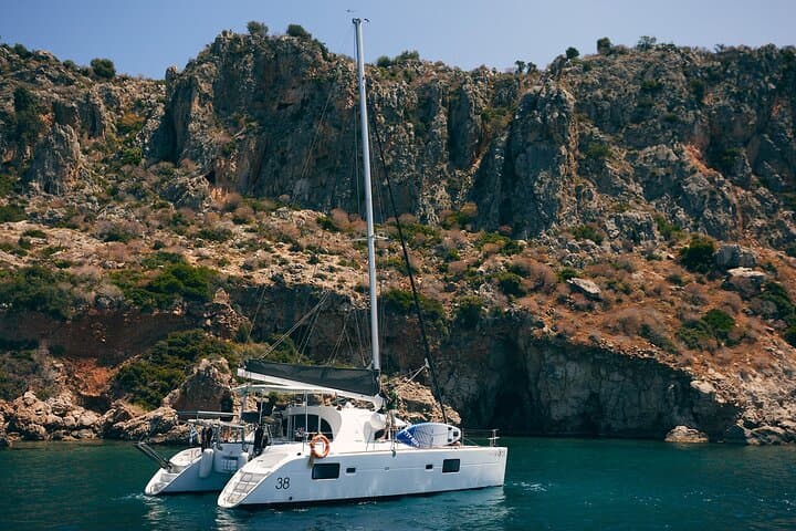 Private Catamaran Cruise from Nafplio — Hidden Beaches, Swimming & Nemea Wine photo 3