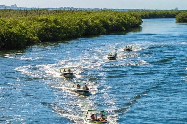 Drive a Speedboat Through Nichupté Lagoon and Snorkel El Meco Reef — Cancun Jungle Tour photo 5