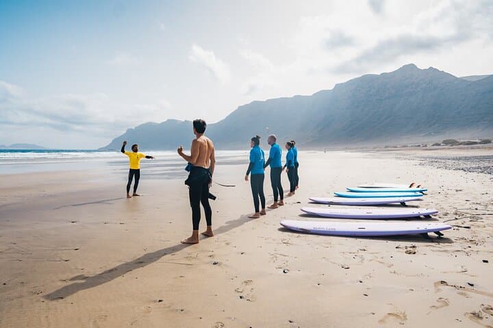 Private Surfing Lesson in Famara: Learn to Surf on Lanzarote's Famara Beach photo 2