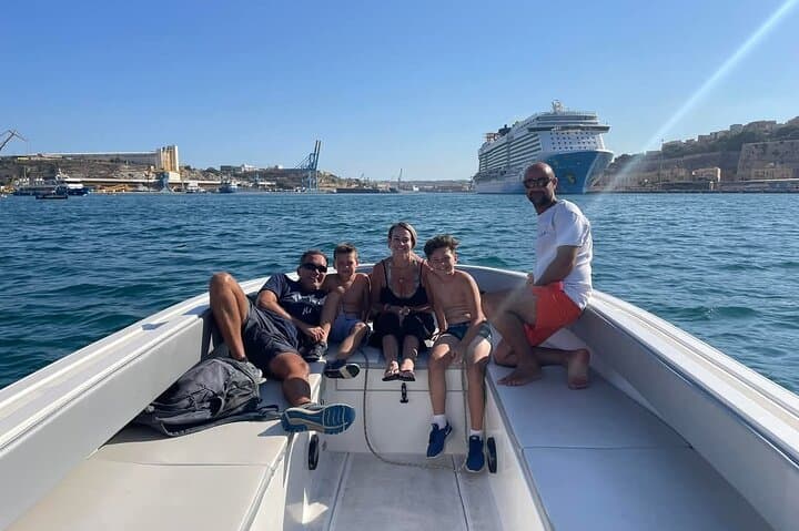 Half-Day Malta Speedboat Charter: Blue Lagoon, Comino & Coastal Caves