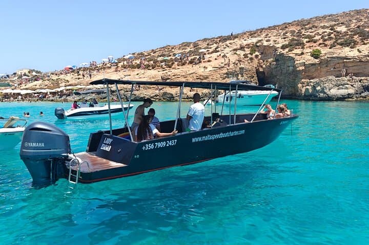 Half-Day Malta Speedboat Charter: Blue Lagoon, Comino & Coastal Caves photo 2