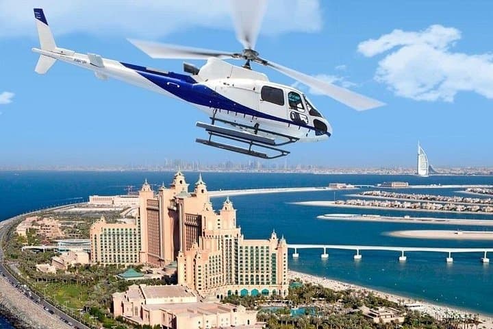 Dubai Helicopter Tour Over Palm Jumeirah & Burj Khalifa — Private Transfers Included photo 1